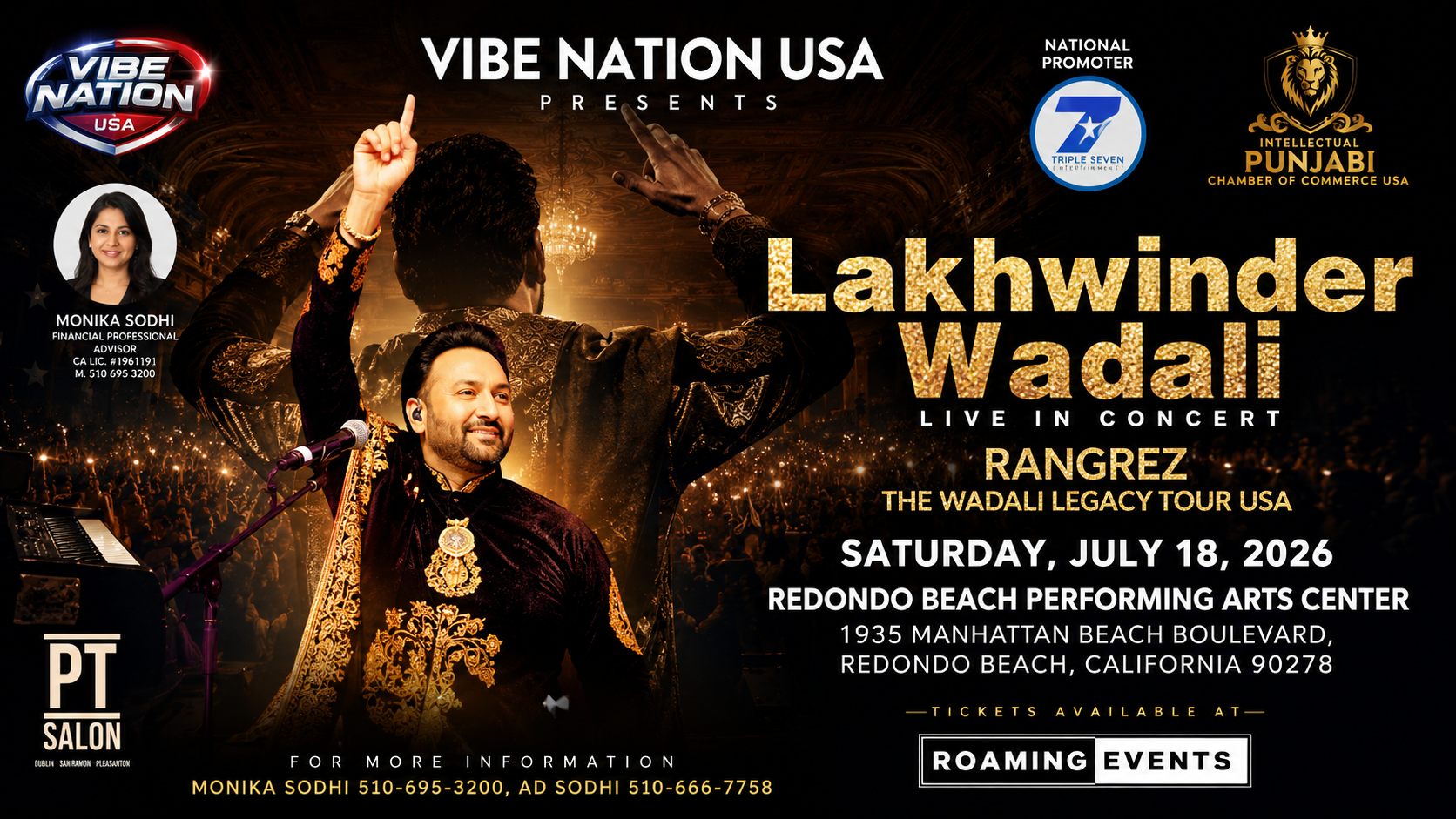 Rangrez - The Wadali Legacy Tour USA With Lakhwinder Wadali in Los Angeles banner